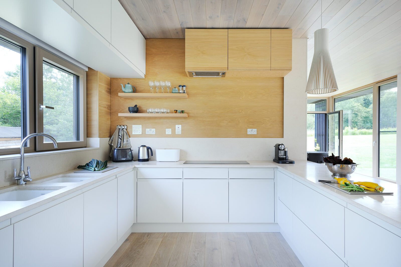 Crafted kitchen space in the prefabricated home