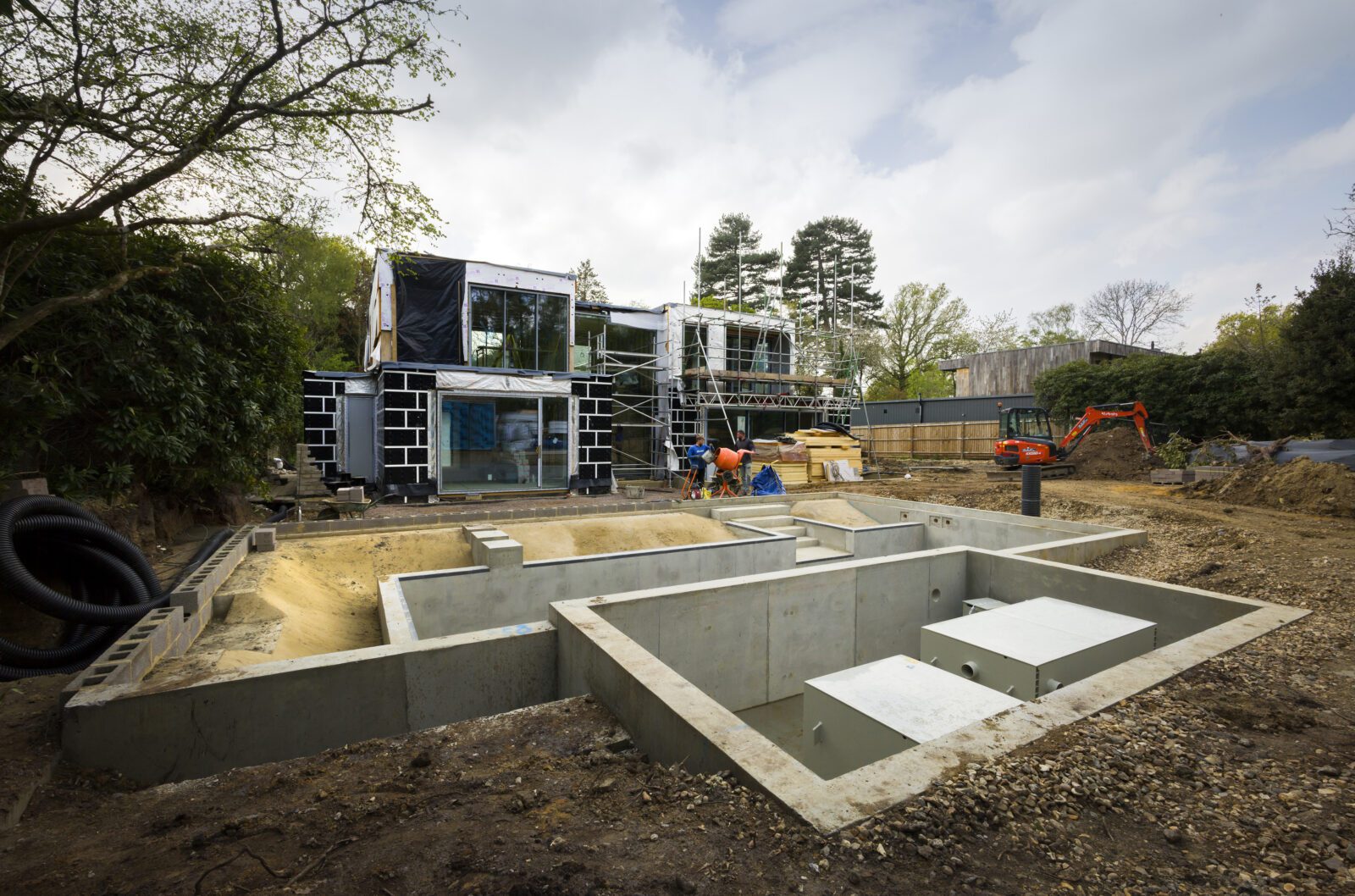 Construction Progress - Pool and Rear View