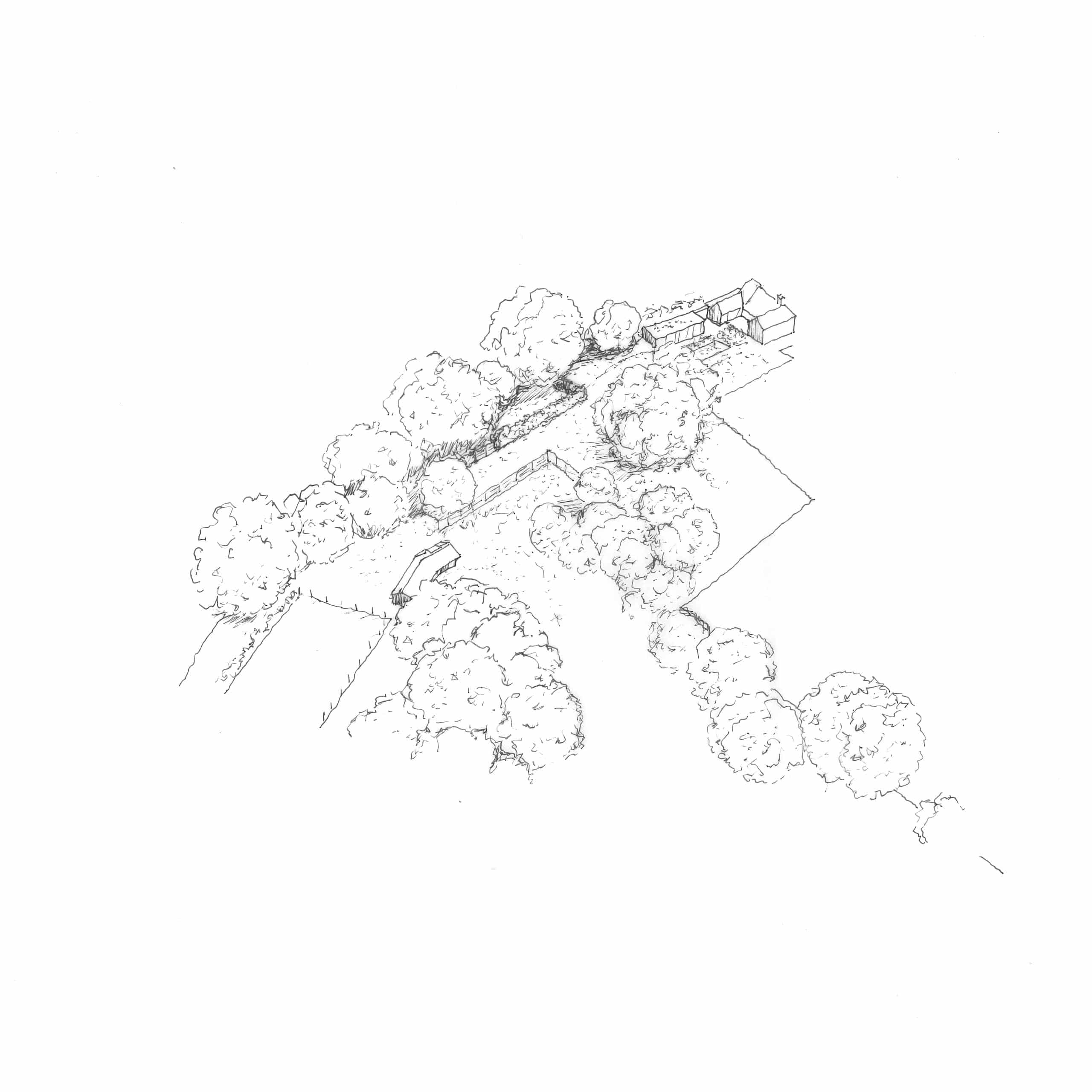 Aerial concept sketch of entire proposal
