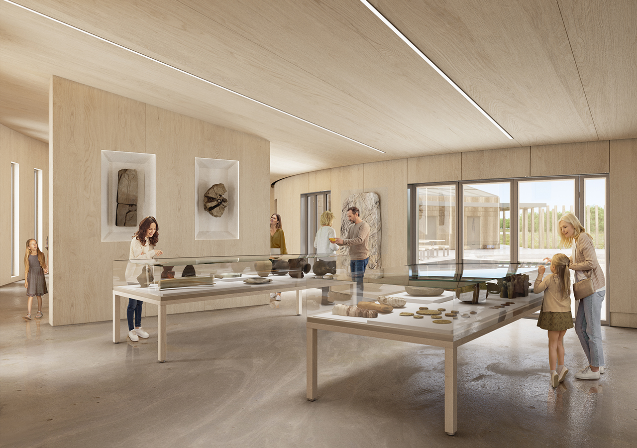 Exhibition space at the new visitor and learning centre Ham Hill